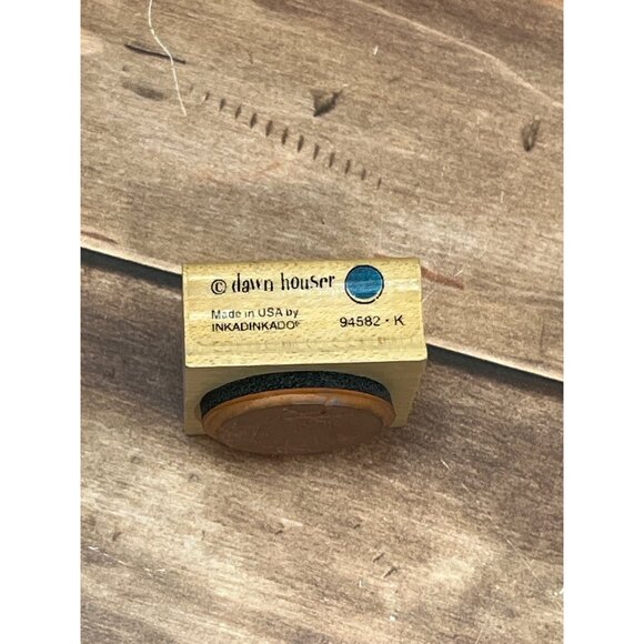 INKADINKADO 94582 SNOWFLAKE CIRCLE WOOD MOUNTED RUBBER STAMP BY DAWN HOUSER - Picture 2 of 4